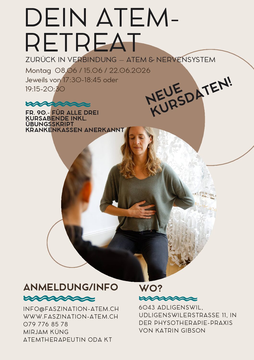 Flyer Atem-Retreat Vorne