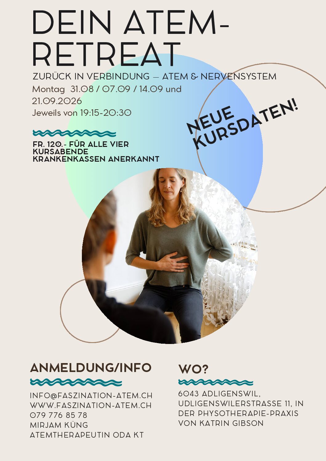 Flyer Atem-Retreat Vorne